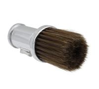 FIXOSHEE Brosse à Cheveux Pour Barbier Multifonction Taille Moyenne Poils Solides Nettoyage Barbe Hommes Salon Coiffure Plumeau Cou Argenté
