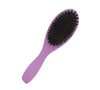 FIXOSHEE Brosse à Cheveux pour Homme en Poils Naturels de Sanglier Coussin Antistatique Violet Mini Brosse Plate pour Cheveux Fins et Épais pour Coiffage et Voyage