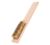FIXOSHEE Brosse à Farter pour Ski et Snowboard 8 Rangées de Fils de Cuivre Manche en Bois, Nettoyant pour Cire de Planche, Brosse de Nettoyage en Profondeur, Accessoire Portable pour