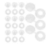 FIXOSHEE Cache-Vis Plastique Blanc M5 Petite Taille Lot de 500 Pièces Bouchons Décoratifs à Charnière Intégrée pour Protection et Masquage des Têtes de Vis pour Meubles et Restauration