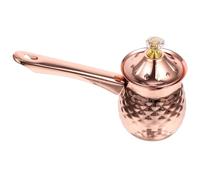 FIXOSHEE Cafetière Turque en Acier Inoxydable 600ml Rose Doré Bec Verseur Fin, Pot à Lait Ménager pour Latte Art, Usage la Cuisine et Bar à Café, Marmite à Café Pratique et Ergonomique