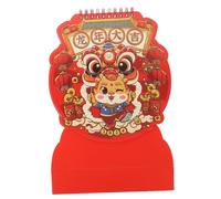 FIXOSHEE Calendrier de Bureau Décoratif Lisse Calendrier Pratique pour Maison et Bureau Planificateur Quotidien Cartoon Forme Originale Dragon Accessoire de Table Fonctionnel et Esthétique