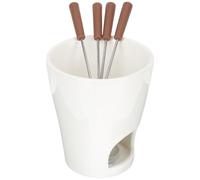 FIXOSHEE Caquelon à Fondue en Céramique Multifonction 1 Pièce Chauffe-Beurre et Fromage Portable Bougie Chauffe-Plat Compact pour Chocolat Cire et Lait pour Fondue Maison