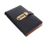 FIXOSHEE Carnet D’Épargne avec Cadenas à Code Organiseur de Budget en PU Gaufré Crocodile Noir 100 Emplacements et 50 Pages pour Gestion Financière et Défi D’Économies à Domicile