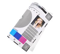 FIXOSHEE Carte de Réglage de Mise au Point 40x32 Cm Autocollante pour Caméra de Surveillance, Mire de Test de Résolution D’Objectif et Tableau D’étalonnage du Moniteur pour Installation