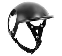 FIXOSHEE Casque pour Chien et Chat Drôle Ajustable Doublure Protectrice, Taille M, Coloris Noir, Chapeau de Sécurité pour Sorties en Extérieur, Animaux de Compagnie Petits et Moyens