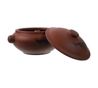 FIXOSHEE Casserole en Céramique 350ml Multifonction pour Mijotage et Cuisson Lente, Pot à Vapeur Domestique Coloris Assortis, Marmite Compacte pour Cuisson Équilibrée et Couleur Aléatoire