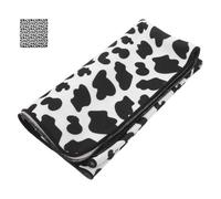 FIXOSHEE Cat Wrap Blanket for Nail Trimming Medication Soft Breathable Cow Print Pet Grooming Adhesive Wrap Secure Anti-Scratch Swaddle for Cats at Home Salon