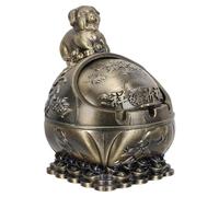 FIXOSHEE Cendrier Sphérique en Alliage de Zinc avec Couvercle Anti-Vent Motif Relief Cochon 12 Signes du Zodiaque Cendrier Lourd pour Fumeurs Intérieur et Extérieur Présent Homme