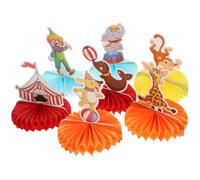 FIXOSHEE Centre de Table Nid d'abeille en Papier Thème Carnaval Animaux Décoration de Fête Foraine Décorations pour Bureau et Maison Accessoires Fête Garçon et Filles