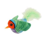 FIXOSHEE Chat Oiseau Volant Battant Simulation Gazouillis Baguette Légère Portable avec Oiseaux de Remplacement Stimulation Chasse et Exercice pour Chatons et Chats Adultes