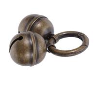 FIXOSHEE Clochette en Laiton Vintage pour Collier de Chien Clochette Ronde Rétro avec Bouton-pression Accessoire de Suivi Sonore pour Chien et Chat pour Activités en Plein Air