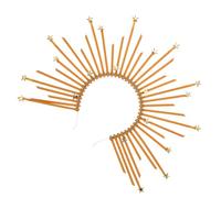 FIXOSHEE Coiffe Notre Dame Lumineuse Dorée Bandeau Halo Étoilé pour Femmes Filles Accessoire de Fête et Mariage