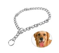 FIXOSHEE Collier Choker Chaîne de Formation pour Chien Acier pour Éduquer Votre Animal avec et Sécurité