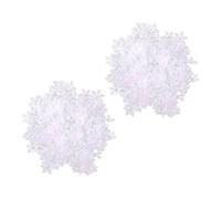 FIXOSHEE Confettis Flocons de Neige 2 Cm Blanc, Lot de 2 Sachets Décoration Noël Fête, Confettis Table Noël DIY, Accessoires Fête Hiver et Ambiance Festive