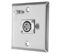 FIXOSHEE Connecteur XLR Femelle 3 en Métal Support Crochet, Prise Panneau pour Microphone, Accessoire Audio Karaoké pour Système Sonorisation à Domicile