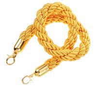 FIXOSHEE Corde de Poteau Torsadée 1 Mètre Crochets Dorés Corde de Barrière pour File D’Attente pour Gestion Événementielle et Sécurité Publique