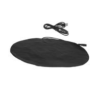 FIXOSHEE Coussin Chauffant pour Animaux Électrique USB Réglage De Température Revêtement PU 28 Cm Tapis Chauffant Compact Intérieur pour Petits Chiens Et Chats Mobile pour Animaux