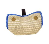 FIXOSHEE Coussin de Morsure pour Chien Outils de Dressage Canin en Jute Résistant Bleu avec Poignées Taille Moyenne Entraînement Professionnel pour Bergers Allemands et Rottweilers
