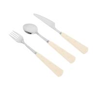 FIXOSHEE Couverts Acier Inoxydable Style Rétro pour Table Cuillères à Thé et Fourchette Vintage Ustensiles Résistants pour Dîner et Service Facile à Nettoyer