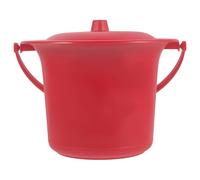 FIXOSHEE Crachoir Domestique en Plastique Rouge Épais Couvercle Petit Modèle sans Socle Pot Pratique pour Adultes et Personnes Âgées Accessoire de Mariage Pot de Chambre Portable