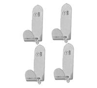 FIXOSHEE Crochet d'Étagère en Acier Inoxydable Lot de 4 Fixation Robuste Compatible Réfrigérateur et Congélateur Design Minimaliste
