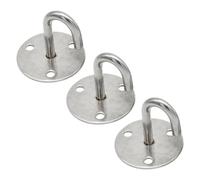 FIXOSHEE Crochet Mural en Acier Inoxydable J Type Lot de 3pcs, Fixation Solide et Gain de Place, pour Murs Rugueux et Usage Domestique