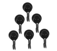 FIXOSHEE Crochets Magnétiques Rotatifs 6 Pièces D16 Noirs Cuisine et Salle de Bain sans Outils