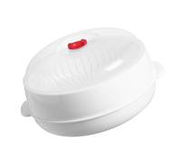 FIXOSHEE Cuiseur Vapeur Micro-Ondes 25X25X14Cm Isolation Thermique et Couvercle Ventilé pour Cuisson la Vapeur de Raviolis et Poisson