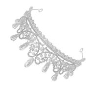 FIXOSHEE Diadème de Mariée Tiare de Mariage en Strass et Perles, Couronne D'anniversaire Délicate Forme Goutte D'eau, Accessoire Cheveux Élégant pour Cérémonie et Fête, Bandeau Royal