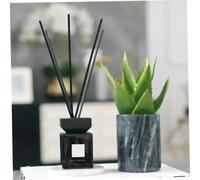 FIXOSHEE Diffuseur Huile Parfumée Verre Bouteille Recharge Vide avec Couvercle Bois et Tiges Rotin Diffuseur Parfum Maison Élégant pour Salon Chambre Bureau