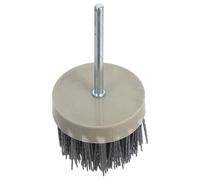 FIXOSHEE Disque de Polissage en Carbure de Silicium 60 Mm X 30 Mm X 6 Mm, Brosse à Roue Abrasive Métallique pour Ébavurage et Finition, Accessoire Compatible Perceuse, Outil de Brunissage