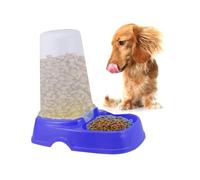 FIXOSHEE Distributeur Automatique Nourriture pour Animaux Distributeur Alimentaire Chat et Chien Conteneur Sécurisé Plastique Bleu Foncé Pratique pour Plusieurs Animaux et Séjours Courts