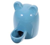 FIXOSHEE Distributeur Automatique pour Petits Animaux Bol Céramique Chat Oreilles Mangeoire Hamster et Lapin Design Compact et Décoratif Bleu