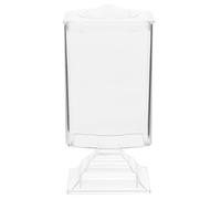 FIXOSHEE Distributeur de Coton Démaquillant Transparent Compact, Boîte Rangement en Plastique, Support Surélevé Anti-poussière, Multifonction pour Salle de Bain et Coiffeuse, Organisateur