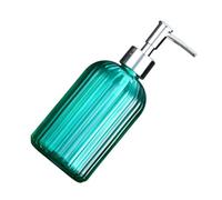 FIXOSHEE Distributeur de Liquide Rechargeable Verre Pompe Pressable Bouteille Distributrice Moderne Couleur Verte pour Salle de Bain et Cuisine Design Robuste et Facile à Utiliser