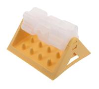 FIXOSHEE Distributeur de Nourriture pour Chiens Anti-Fuite Bouton-Poussoir, Interactif à Alimentation Lente, Couleur Jaune, pour Friandises et Croquettes, pour Promenade et Voiture, Facile