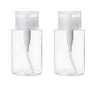 FIXOSHEE Distributeurs Liquide Rechargeables 2 Flacons 300 Ml Petg pour Lotion Anti-Fuite Utilisation en Voyage Pompe pour Corps et Dissolvant Vernis