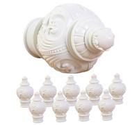 FIXOSHEE Embouts Décoratifs pour Tringles à Rideaux 10 Pièces Blanc Plastique Embout De Tige Décoratif Fixation De Tringle à Rideau Compatible Salon Chambre Porte Coulissante