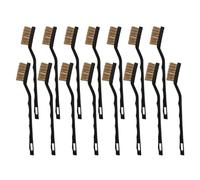 FIXOSHEE Ensemble de 15 Mini Brosses en Laiton 7 Pouces, Brosses Métalliques pour Nettoyage Rouille, Grattage Métal, pour Maçonnerie, Poêles et Éviers - Brosse de Nettoyage Domestique