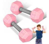 FIXOSHEE Ensemble de 2 Mini Haltères en Silicone Rose pour Garçon et Filles Haltères pour Tout-Petits Équipement de Fitness pour Salle de Sport à Domicile et Jardin D’Garçon et Filles