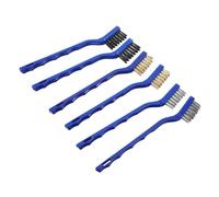FIXOSHEE Ensemble de 6 Brosses Métalliques Antirouille pour Nettoyage Moteur Poils Rigides Taille Petite pour Décapage Polissage et Élimination de Rouille sur Pièces Métalliques Usage