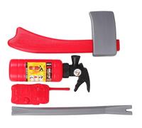 FIXOSHEE Ensemble de Jouets de Simulation Pompier 4 Pièces Lanceurs d'eau pour Garçon et Filles Accessoires de Lutte L'Incendie Jeu Éducatif de Rôle pour Carnavals et Fêtes
