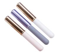 FIXOSHEE Ensemble De Pinceaux à Lèvres 3 Pièces Format Compact Couvertures Couleurs Violet Blanc Rose, Applicateurs Gloss Femme Pour Retouches Maquillage Lèvres Précis Voyage