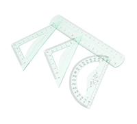FIXOSHEE Ensemble Scolaire De Dessin Géométrique 4pcs Règle Triangulaire De Précision Fournitures Scolaires Outil De Mesure Pour Étudiants