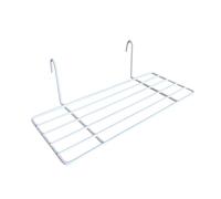 FIXOSHEE Étagère Blanche à Panneaux Grillagés Étagère Murale Droite Panier De Rangement Fil Métallique Support pour Panier De Rangement Fil Métallique