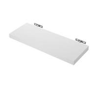 FIXOSHEE Étagère Murale Flottante en Bois de Paulownia Blanche, 1 Pièce, Étagère de Rangement Décorative Polyvalente pour Salon, Chambre ou Bureau, Système Mural Créatif et Minimaliste,