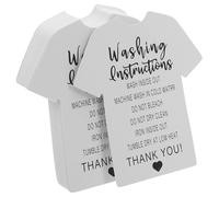 FIXOSHEE Fiches D’Entretien pour Vêtements en Papier Blanc 300 Pièces Instructions de Lavage pour T-Shirts Étiquettes de Soin pour Chemises Guide Pratique pour Boutiques et Usage