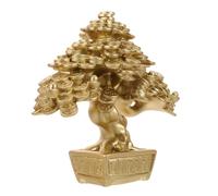FIXOSHEE Figurine Arbre à Monnaie Résine Décor Feng Shui Élégant pour Intérieur Cadeau Maison de pour Salon et Entrée