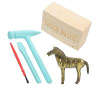 FIXOSHEE Figurine Cheval de Musée en Métal Petite Taille Sculpture Cheval Chinois Vintage Décoration Historique pour Décoration Intérieure et Présent Passionnés Histoire